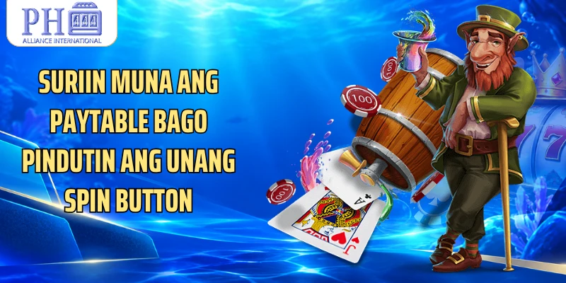 Suriin muna ang paytable bago pindutin ang unang spin button
