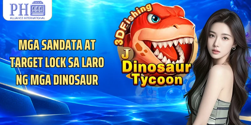 Mga sandata at target lock sa laro ng mga dinosaur